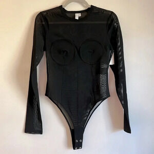 &other stories mesh bodysuit size S NWOT